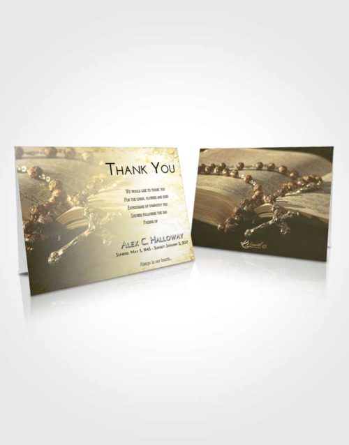Funeral Thank You Card Template At Dusk Rosary Prayer