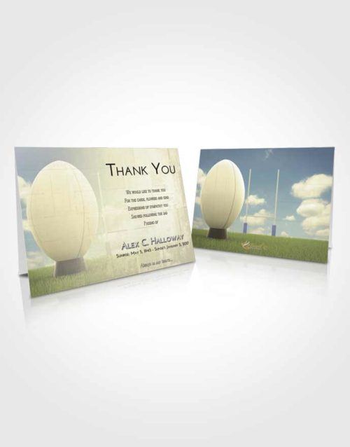 Funeral Thank You Card Template At Dusk Rugby Honor