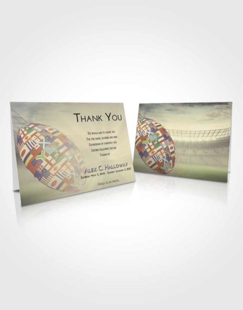 Funeral Thank You Card Template At Dusk Rugby Passion