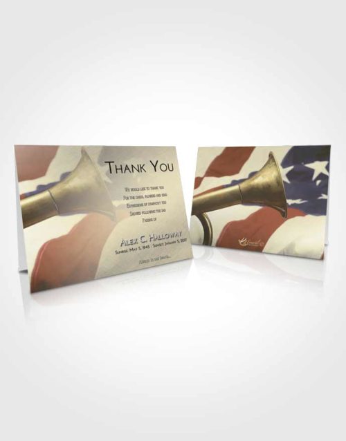 Funeral Thank You Card Template At Dusk Service Honor