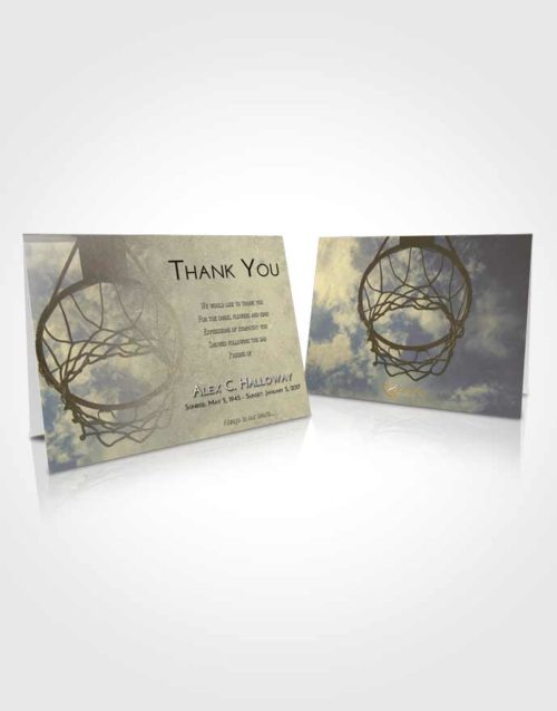 Funeral Thank You Card Template At Dusk Sky Ball