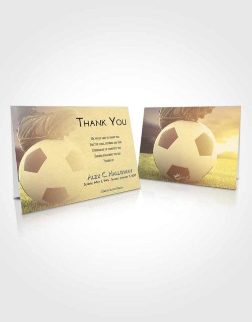 Funeral Thank You Card Template At Dusk Soccer Cleats