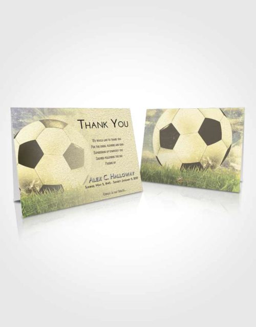 Funeral Thank You Card Template At Dusk Soccer Dreams