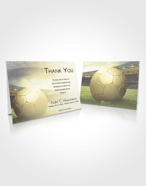 Funeral Thank You Card Template At Dusk Soccer Love