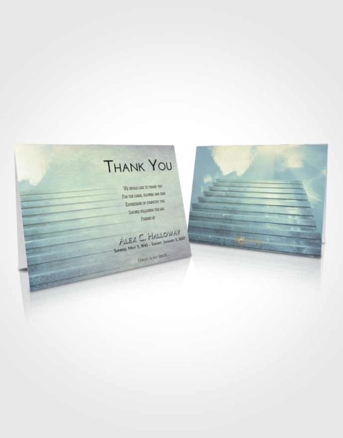 Funeral Thank You Card Template At Dusk Stairway Into the Sky