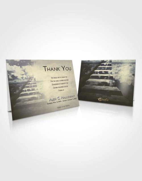 Funeral Thank You Card Template At Dusk Stairway for the Soul