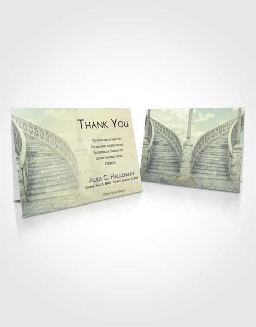 Funeral Thank You Card Template At Dusk Stairway of Love