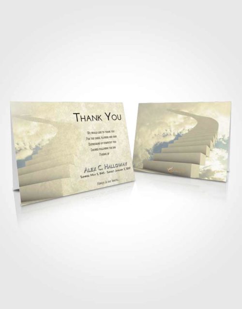Funeral Thank You Card Template At Dusk Stairway to Divinity