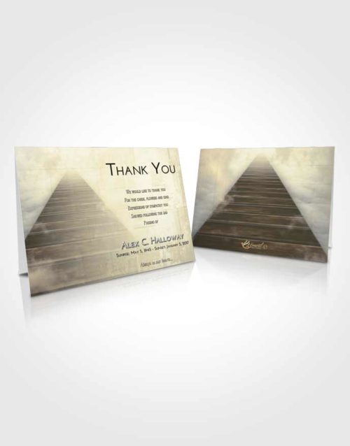 Funeral Thank You Card Template At Dusk Stairway to Eternity