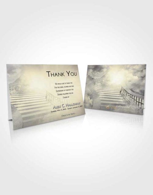 Funeral Thank You Card Template At Dusk Stairway to Freedom