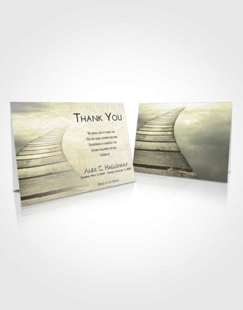 Funeral Thank You Card Template At Dusk Stairway to Life