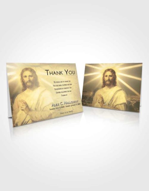 Funeral Thank You Card Template At Dusk Star of Jesus