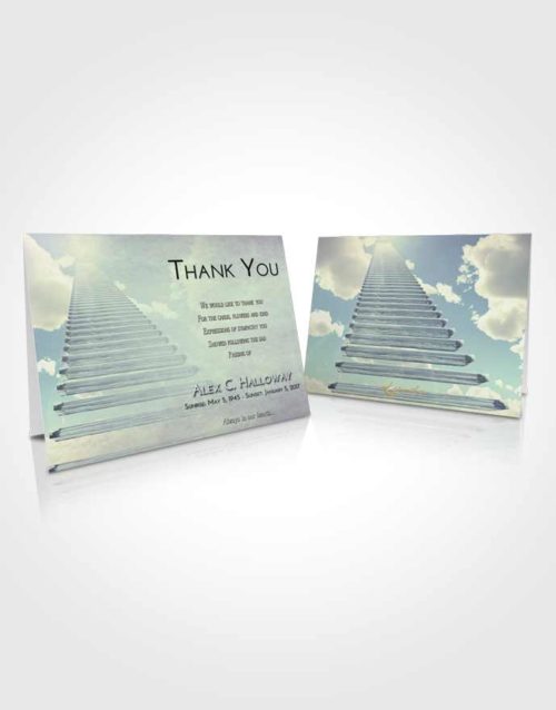 Funeral Thank You Card Template At Dusk Steps to Heaven