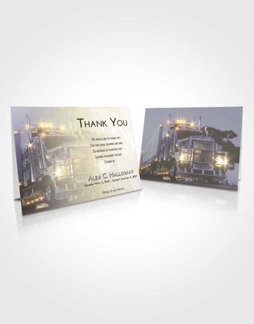 Funeral Thank You Card Template At Dusk Trucker Dreams