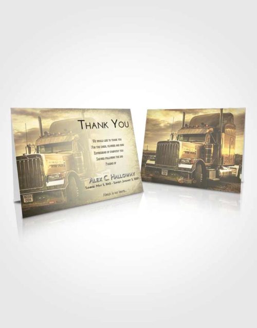 Funeral Thank You Card Template At Dusk Trucker Drive