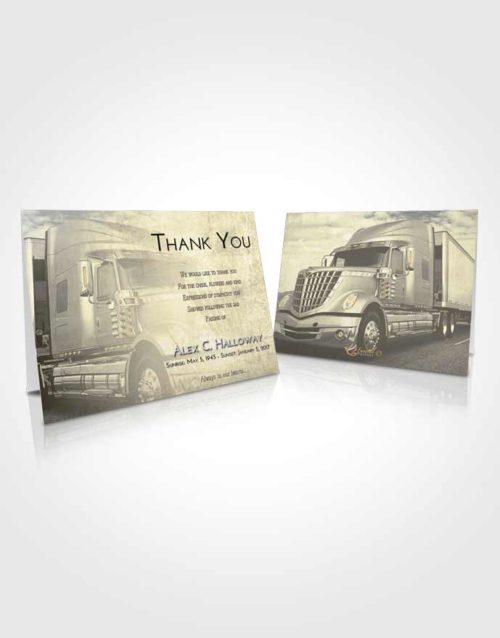 Funeral Thank You Card Template At Dusk Trucker Hours