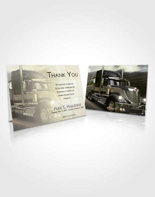Funeral Thank You Card Template At Dusk Trucker Life