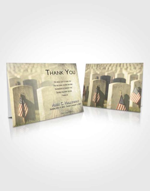 Funeral Thank You Card Template At Dusk Veteran Service