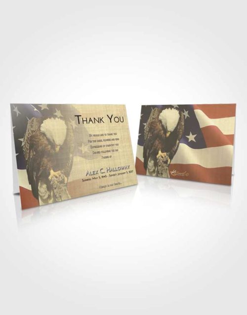 Funeral Thank You Card Template At Dusk Veterans Journey