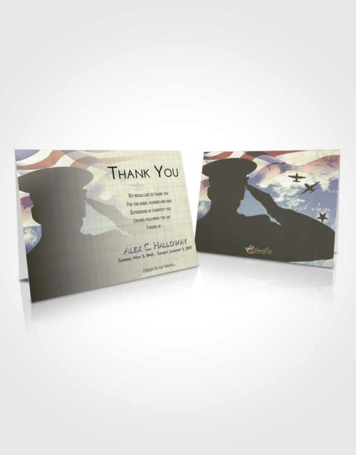 Funeral Thank You Card Template At Dusk Veterans Sacrifice