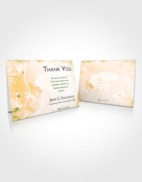 Funeral Thank You Card Template Emerald Floral Tranquility