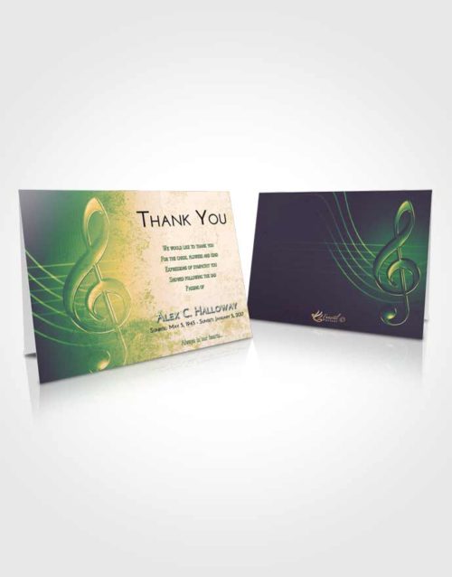 Funeral Thank You Card Template Emerald Serenity Allegro