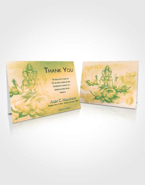 Funeral Thank You Card Template Emerald Serenity Brahma Surprise