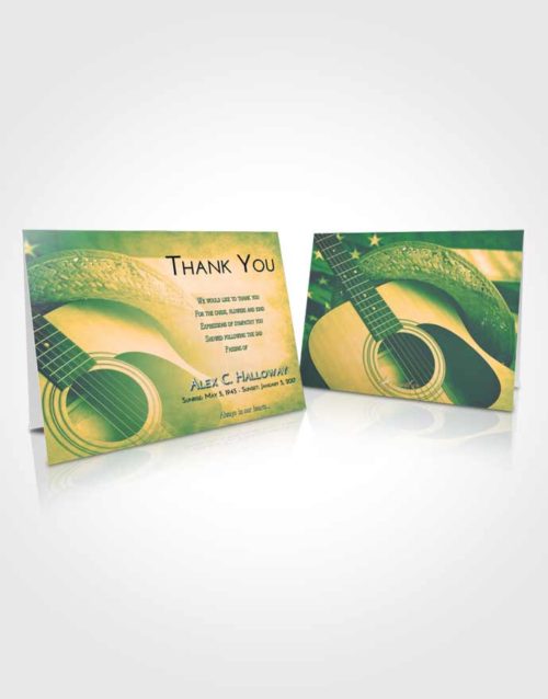 Funeral Thank You Card Template Emerald Serenity Cowboy Heaven
