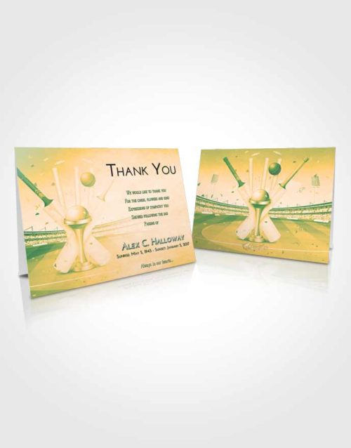 Funeral Thank You Card Template Emerald Serenity Cricket Honor