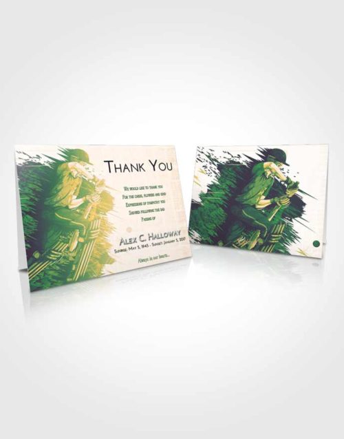 Funeral Thank You Card Template Emerald Serenity Cricket Surprise