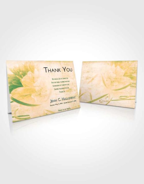 Funeral Thank You Card Template Emerald Serenity Floral Dream