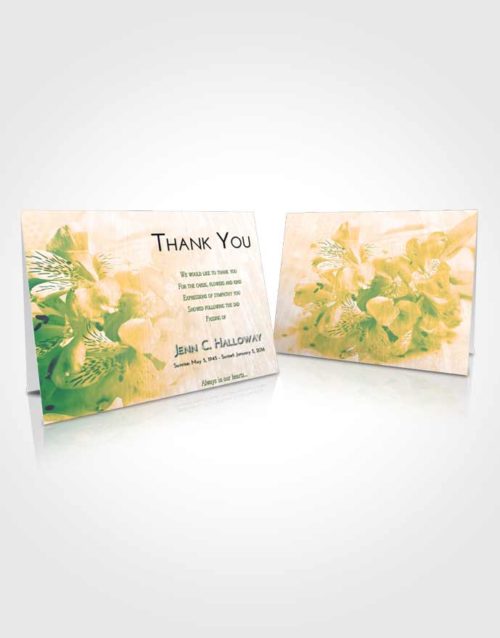 Funeral Thank You Card Template Emerald Serenity Floral Magic