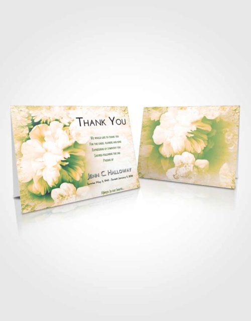 Funeral Thank You Card Template Emerald Serenity Floral Mist