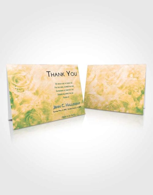 Funeral Thank You Card Template Emerald Serenity Floral Relaxation