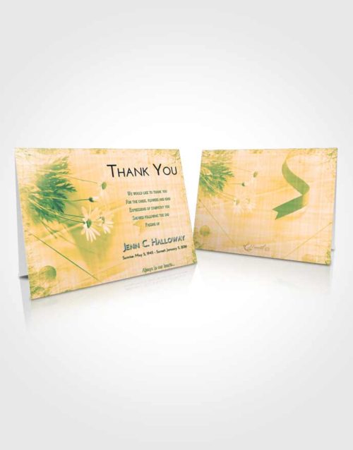 Funeral Thank You Card Template Emerald Serenity Floral Style