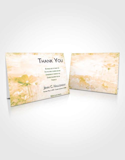 Funeral Thank You Card Template Emerald Serenity Floral Whispers