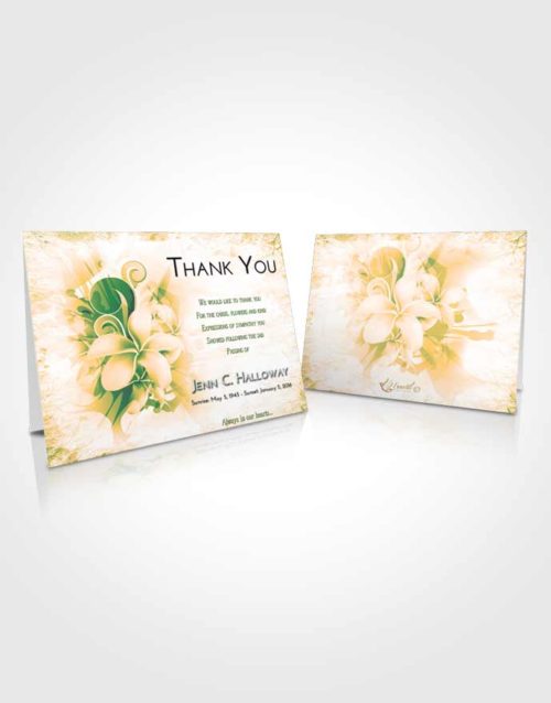 Funeral Thank You Card Template Emerald Serenity Floral Wish