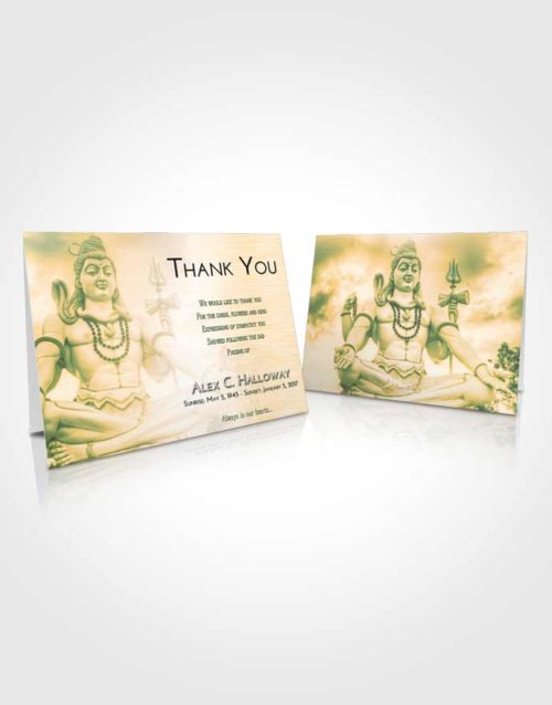 Funeral Thank You Card Template Emerald Serenity Hindu Mystery