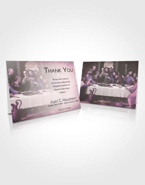 Funeral Thank You Card Template Emerald Serenity Jesus Last Supper