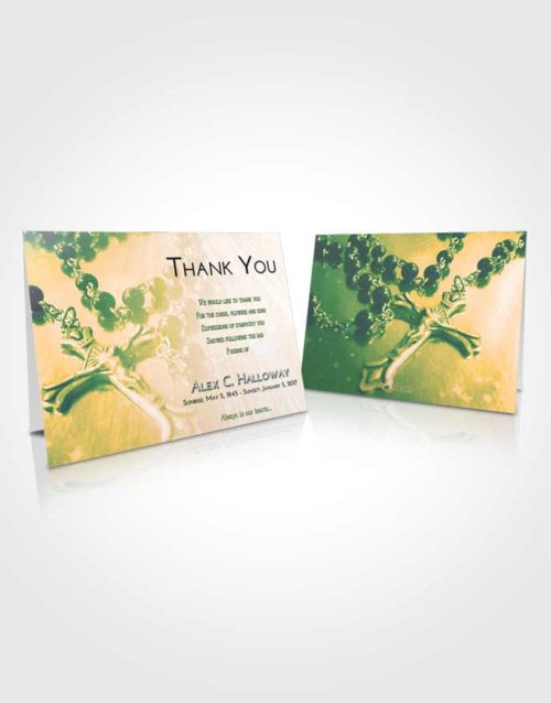 Funeral Thank You Card Template Emerald Serenity Rosary Faith