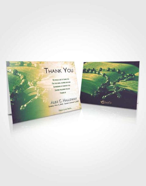 Funeral Thank You Card Template Emerald Serenity Rosary Prayer