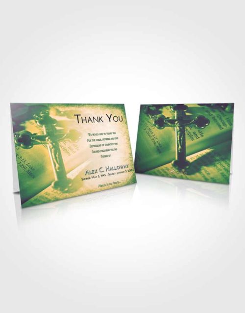 Funeral Thank You Card Template Emerald Serenity Rosary Trust