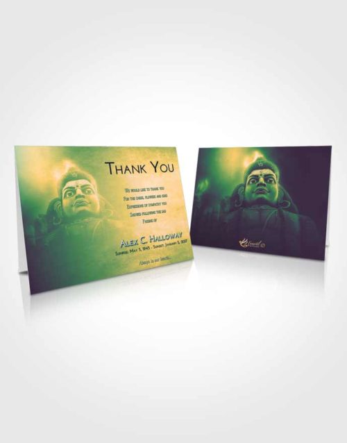 Funeral Thank You Card Template Emerald Serenity Shiva Surprise