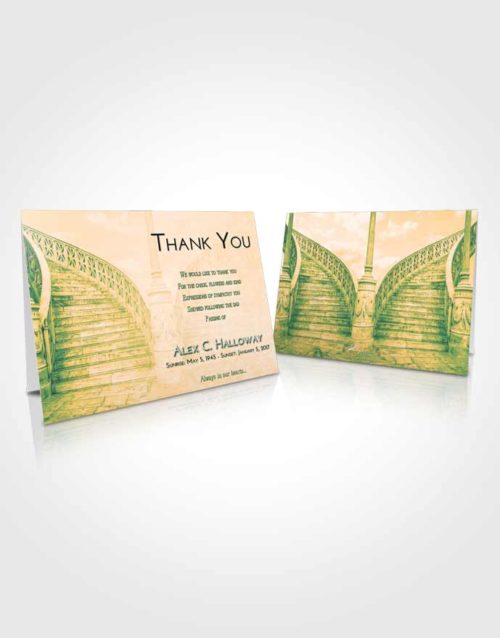 Funeral Thank You Card Template Emerald Serenity Stairway of Love