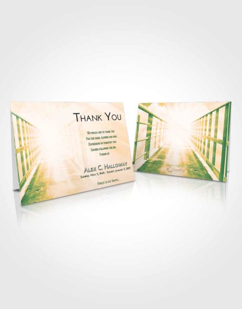 Funeral Thank You Card Template Emerald Serenity Stairway to Faith