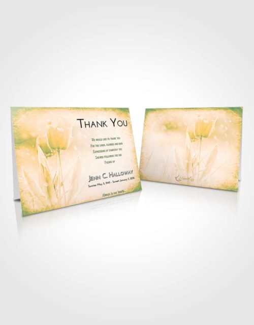 Funeral Thank You Card Template Emerald Serenity Tulip Whisper