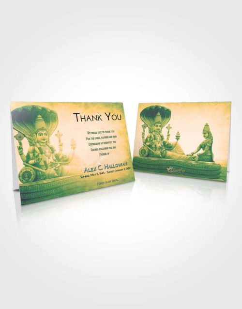 Funeral Thank You Card Template Emerald Serenity Vishnu Desire