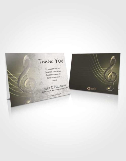 Funeral Thank You Card Template Emerald Sunrise Allegro
