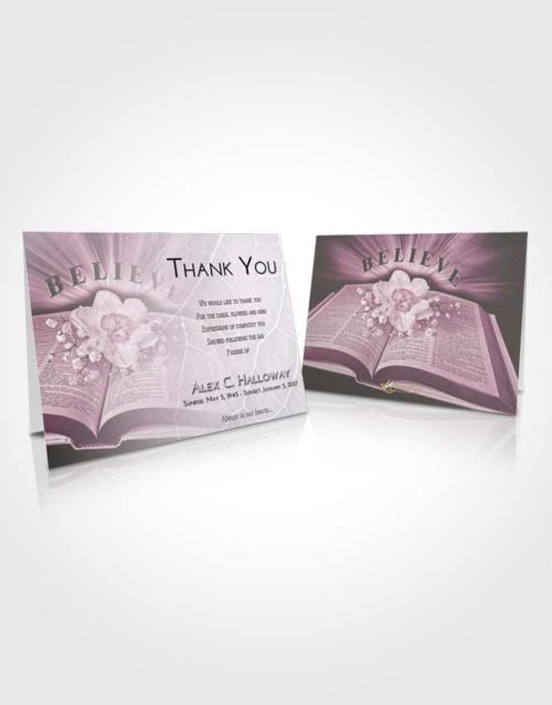Funeral Thank You Card Template Emerald Sunrise Bible Belief