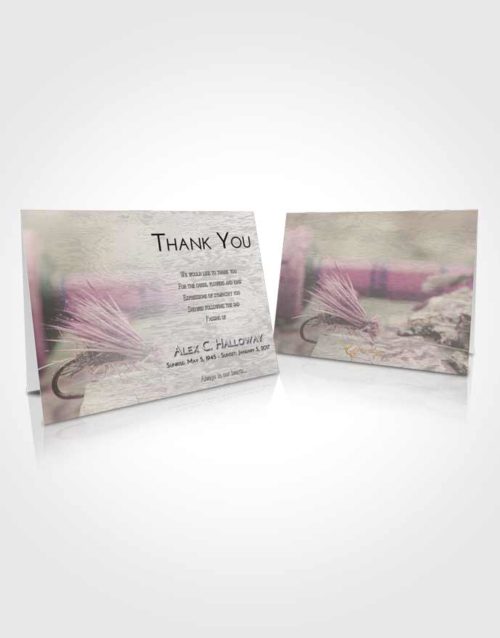 Funeral Thank You Card Template Emerald Sunrise Fishing Serenity